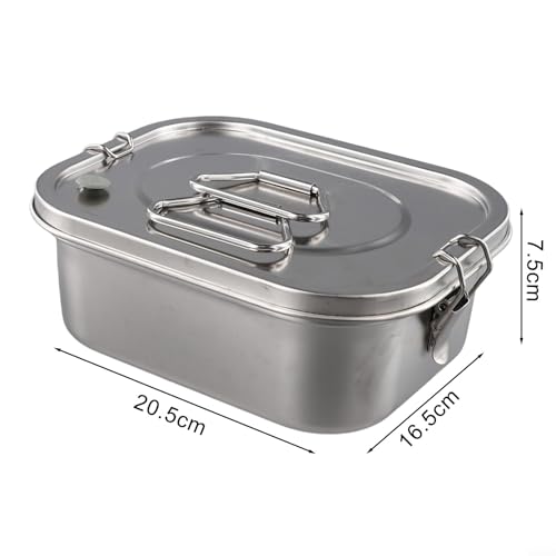 Boîte à déjeuner inox double couche 1800ml pour repas nomade - 4