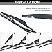Rear Windshield Wiper Arm Blade for Mini Cooper S R50 R53 2001-2004# 61627079943, Back Window Wiper Set