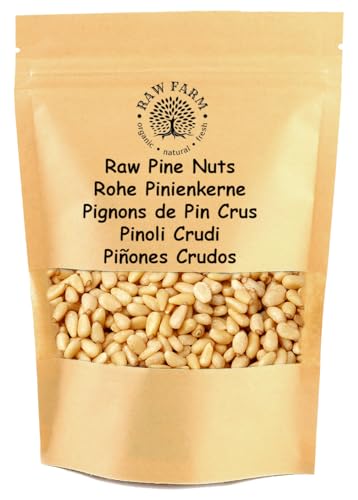 500g rohe Pinienkerne – glutenfrei, naturbelassen & schonend getrocknet – Perfekt zum Kochen, Backen & Salaten - Raw Farm