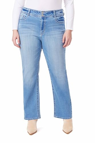 WallFlower Luscious Curvy Bootcut Jeans for Women, Mid-Rise Insta Stretch Denim, Size-Inclusive Juniors Jeans, Sizes 0 to 24