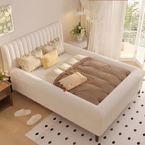 Sábana Bajera con Bordes Acolchados Elevados, Sábana Nido con Bordes para Sueño Seguro y Protección Infantil, Suave Forro Polar con Cremallera (Blanco, 59x74.8)