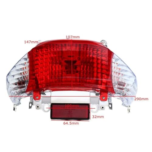 Feu arrière LED pour GY6 50cc avec indicateur d'arrêt intégré