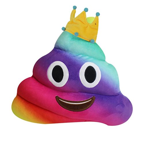 Longra® ‒ Cojín de emoticono divertido, corazón, ojos, caca, muñeca, etc., Multicolor D, 20 cm