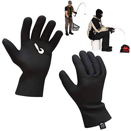 Mens Neoprene Gloves Waterproof Fishing Gloves – Ice Fishing Gloves Waterproof Men –