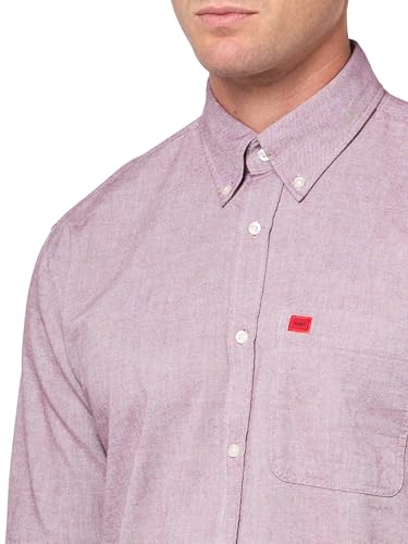 HUGO Men's Slim Fit Long Sleeve Oxford Button Down Shirt3