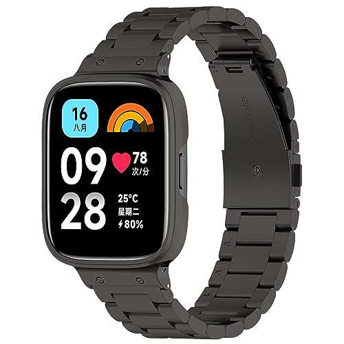 Correa metálica compatible con Redmi Watch 3 miniatura 1