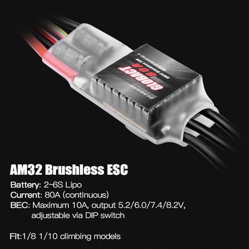 ESC crawler AM32 80A avec moteur brushless 2250KV pour un contrôle millimétré RC