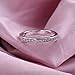 Dsnyu 14K White Gold Band Rings for Women, Wedding Band Ring Half Eternity 2mm Moissanite Band White Gold Fashion Trendy Size 7.5