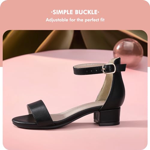 Image of PANDANINJIA Girls Dress Shoes Toddler Kids Heels Sandals Flower Girl Shoes