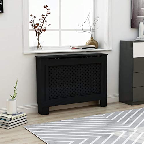 Cubierta de radiador antracita de estilo moderno y mueble de calefacción lateral