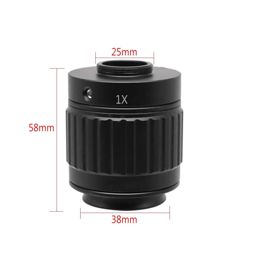 Accesorios Para Microscopios Anillo adaptador de microscopio C-mount 1X 0.35X 0.5X Instalación de cámara ajustable Adaptador de montaje C for microscopio estéreo trinocular Durabilidad Y Rendimiento C