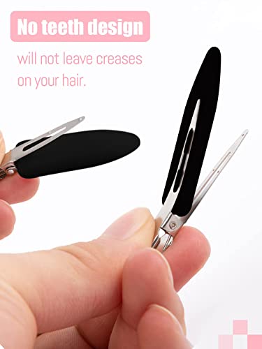 6Pcs No Bend Hair Clips- No Crease Hair Clips Styling Duck Bill Clips No Dent Alligator Hair Barrettes For Salon Hairstyle Hairdressing Bangs Waves Woman Girl Makeup Application (Black) #TOP4