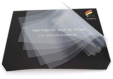FYSETC 5PCS FEP Film Release Films 200 x 140 x 0.15mm, Photon-Mono Fep Replacement High Transmittance for 3D Printer Resin Elego Mar//Mar 2 Pro/Mar 3/Anycubi Photn Mono4K/Phrozn Sonic Mini 4K/LD-002R