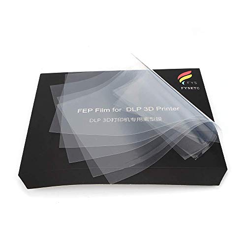 Fysetc 5Pcs Fep Film Release Films 200 X 140 X 0.15Mm, Photon-Mono Fep Replacement High Transmittance For 3D Printer Resin Elego Mar//Mar 2 Pro/Mar 3/Anycubi Photn Mono4K/Phrozn Sonic Mini 4K/Ld-002R #TOP3