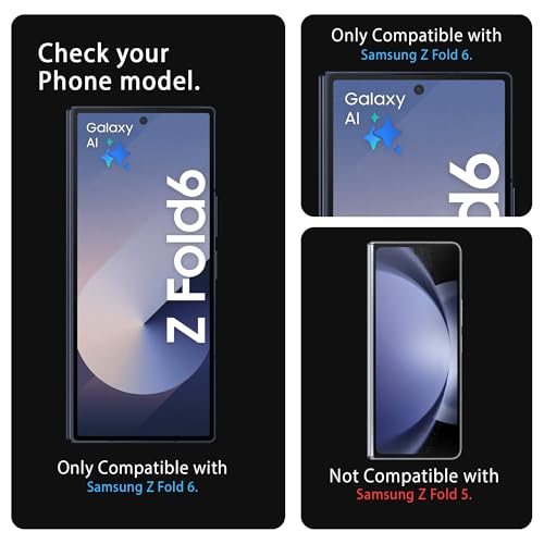 Image of ArmourPro Front and Back Screen Protector for Samsung Galaxy Z Fold 6 - Ultra Thin TPU Membrane Guard, Bubble-Free, Fingerprint Friendly, Edge to Edge Coverage | Crystal Clear
