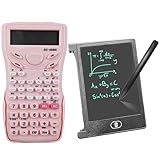 Calculatrice scientifique avec tablette d'écriture LCD : notre calculatrice fonctionnelle n'est pas équipée de piles, vous devez donc préparer les piles avant de commander. Livré avec une tablette d'écriture de 4,4 pouces et un stylet, ce qui vous permet de prendre des notes tout en calculant. Vous pouvez appuyer sur le bouton de suppression pour effacer les notes, répéter l'écriture.