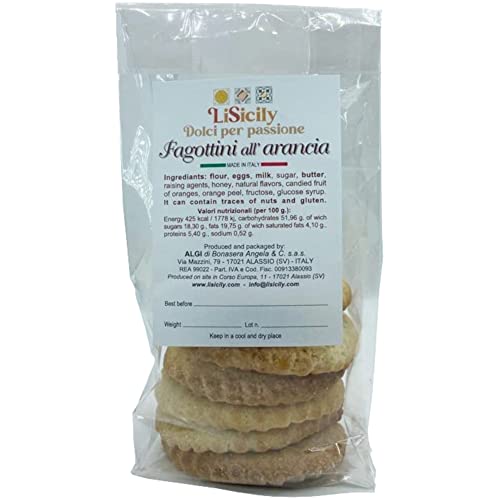 LiSicily - BISCOTTI FAGOTTINI ALL'ARANCIA (400 Gr)...
