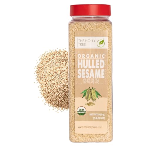 Organic Hulled Sesame Seeds 18 oz - White Sesame Seeds