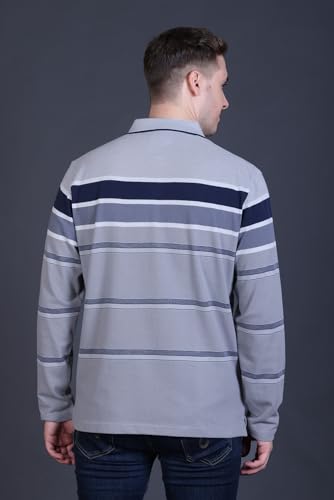 Image of Full Sleeve Polo T Shirt for Men Cotton with Pocket and Collar - Regular Fit Tshirt