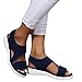 Sport Sandalen Damen Sommer Klettverschluss Sandaletten Mit Keilabsatz Sandalen Orthopädische Sandalen Strick Mesh Atmungsaktives Weiche Sohle Casual Offener Zeh Plateau Walkingschuhe