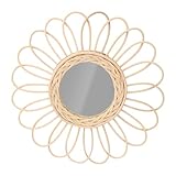 Miroir en rotin tressé – fabriqué en rotin, il est à la fois esthétique et pratique, idéal pour la décoration intérieure
