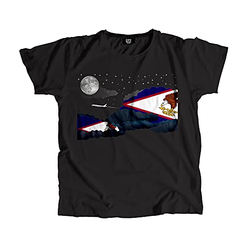 T-shirt American Samoa Night Clouds haut unisexe imprimé original pour homme