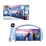 Lexibook, Die Eiskönigin, Kabelloser Lichtlautsprecher mit Mikrofon, Stereosound, Karaoke-Funktion, USB- und SD-Kartenanschluss, wiederaufladbarer Akku, Blau/Violett, BTP585FZZLXB