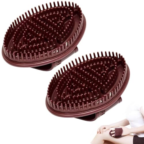 2 Pack Meridian Brush, PVC Meridian Massage Brush with Non-Slip Handle, Professional Massage Brushes for Belly, Full Body Acupressure & Relaxation Tool for Feet, Legs, Hands, Neck, and Arms