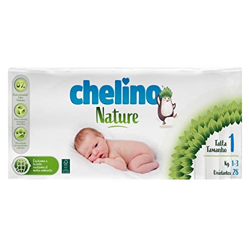 Pañales Chelino nature Talla 1 (1 a 3 kg) 28 uds