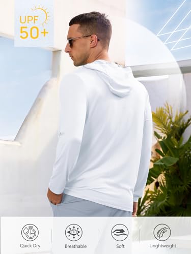 NORTHYARD Men's UPF 50+ Long Sleeve Hoodie Shirts Sun Protection Fishing Swim Beach Lightweight Quick Dry UV SPF Rash Guard2