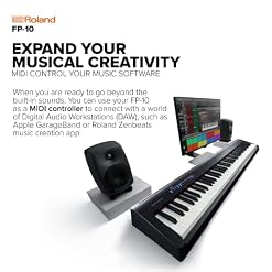 Piano numérique FP-10 Roland, 88 notes, portable, idéal pour la maison, couleur noire - Les Beatles, Paul McCartney, John Lennon, RIngo Starr, George Harrison Piano numérique FP-10 Roland, 88 notes, portable, idéal pour la maison, couleur noire – Image 5