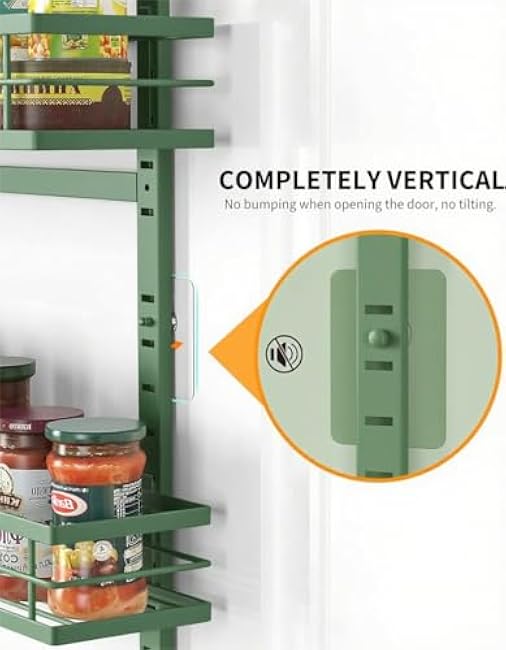 Moforoco Sage Green 9-Tier Over The Door Pantry Organizer, Pantry Organization and Storage, Black Hanging Basket Wall Spice Rack Seasoning Shelves