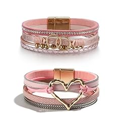 E1:2pcs leather bracelet