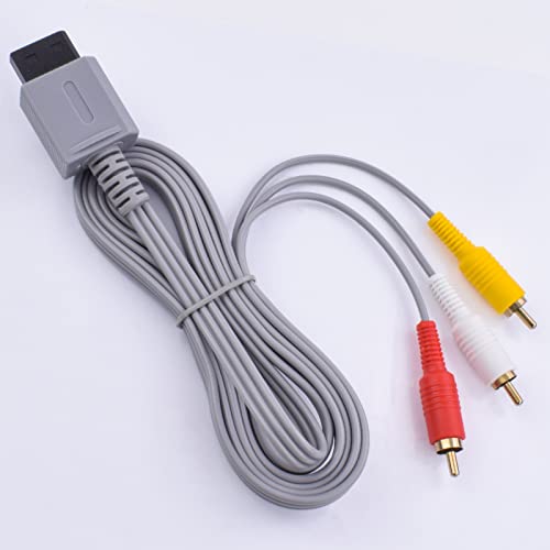 Image of 2Pack Wii Wii U AV Cable,Composite Retro Audio Video Standard AV Cable TV Connector Cable Cord Wire Compatible with Nintendo Wii /Wii U, 3RCA Cable for Modern HD LCD LED TV