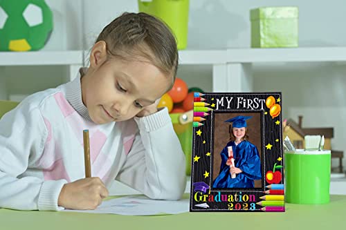 Facraft Prek Kindergarten Preschool Graduation Picture Frame,First Graduation Photo Frames For Children Kids My First Graduation Picture Frame 2023,4"X6" First Graduation Gift For Kids Boys Girls #TOP3