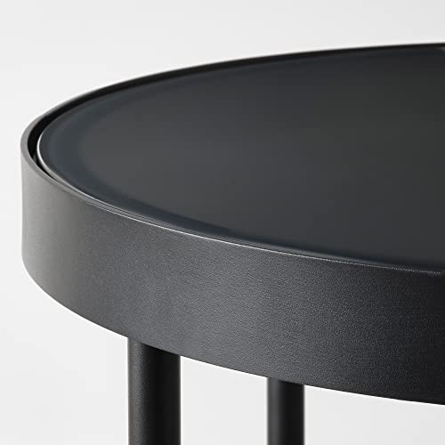 Table d'appoint FRÖTORP verre noir, petite table basse de salon - 6