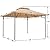 ABCCANOPY Gazebos for Patios 10x10 - Outdoor Steel Frame Gazebo for Lawn Backyard Garden Deck (Beige)
