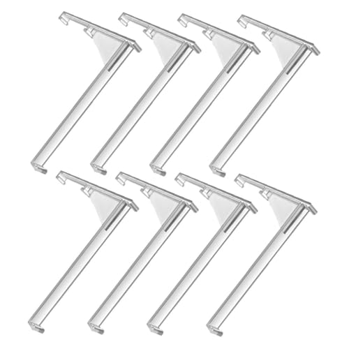 Cabilock 8PCS Clear Valance Clips for Vertical Blinds Right Angle Design for Enhanced Light Control Compatibility for Home and Office Use