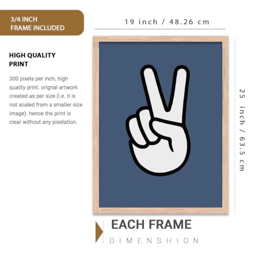 Image of kotart Daily Affirmation Framed Aesthetic Poster inspirational Wall Art with Positive Motivational Quotes Framed Poster for Living Room Bedroom Decor Set Of 3 (19 X 25 inch)