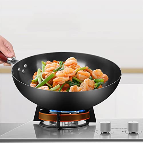 Wok de hierro fundido antiadherente para cocina tradicional miniatura 4