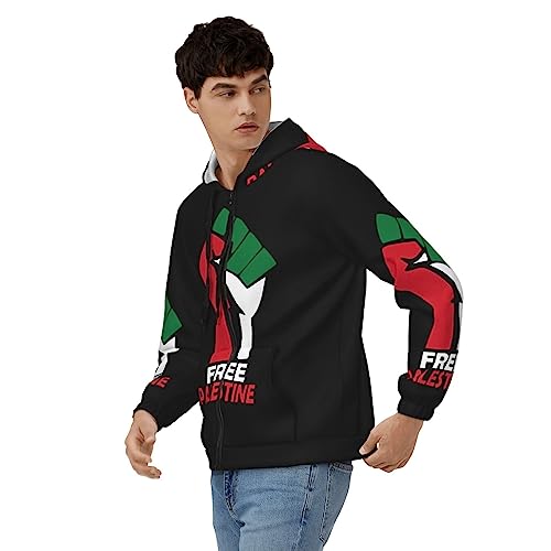 KADEUX Free Palestine Hoodies Man Women Sweatshirts Full-Zip Jacket Hooded Sweatshirt4
