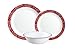 Produktbild CORELLE 18 vitrelle-Glas Bandhani Chip und bruchfest Abendessen Set, rot