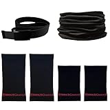 InsectGuard Permethrin Treated Tick Gaiters/Sleeves and Mosquitoes Flies Chiggers & More Insect Repellent Complete Package 2 (Black/Black)