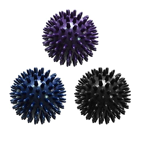 ChuYiElegance 3Pcs Spiky Massage Balls 10cm Massager Roller for Face Hands Neck