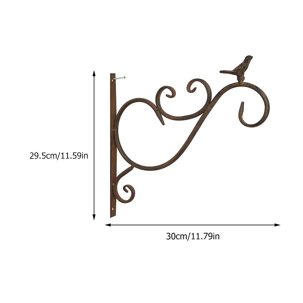 SUPVOX Gancio a Muro in Ferro Per Vasi Da Appendere Esterno Con Design Vintage Antico 11.4X10.2 Pollici Supporto Per Piante Lanterna Per Giardino Balcone Patio