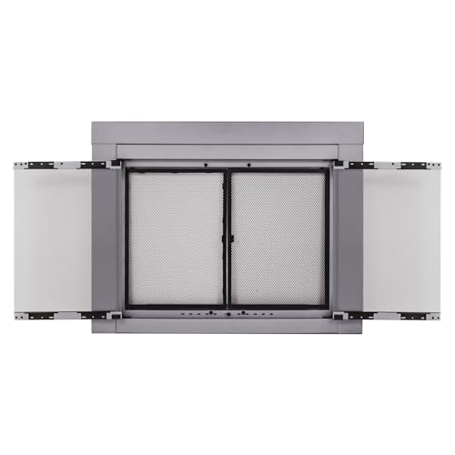 Image of Pleasant Hearth Alpine Collection Fireplace Glass Door