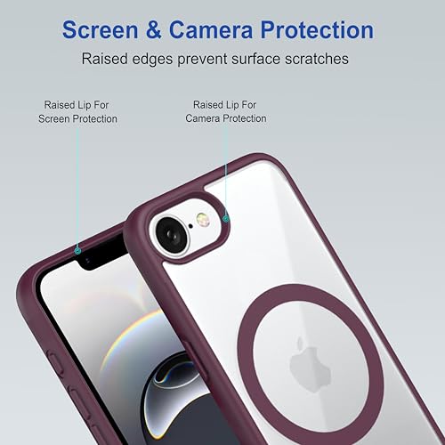 Image of Zapcase Back Case Cover for iPhone 17e | Compatible for iPhone 17e Back Cover | Scratch-Resistant Back Cover | Wine Red