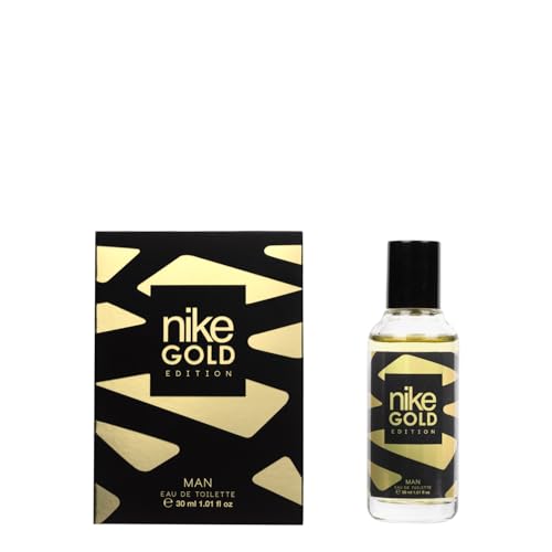 NIKE - Gold Edition Eau de Cologne für Herren, 30 ml, Reisegröße, Herrenduft, natürliches und maskulines Eau de Toilette, würziges Zitrusaroma, frischer, eleganter und langanhaltender Duft