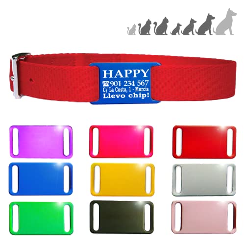 Ibera gifts - Hundemarke mit Gravur und personalisierte Hundemarke zur direkten Befestigung am Halsband für mittelgroße bis große Hunde und Katzen