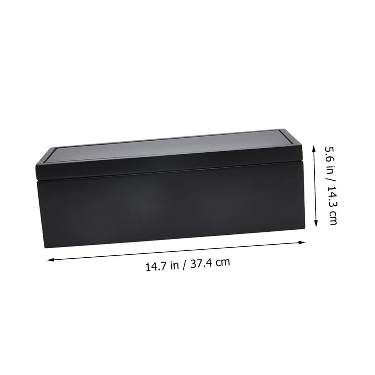Caja de Enchufes Grande de Madera Negra para Orden de Cables